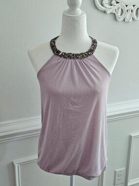 NWT Express Embellished - Beaded Halter - Vintage Y2K -  Light Purple